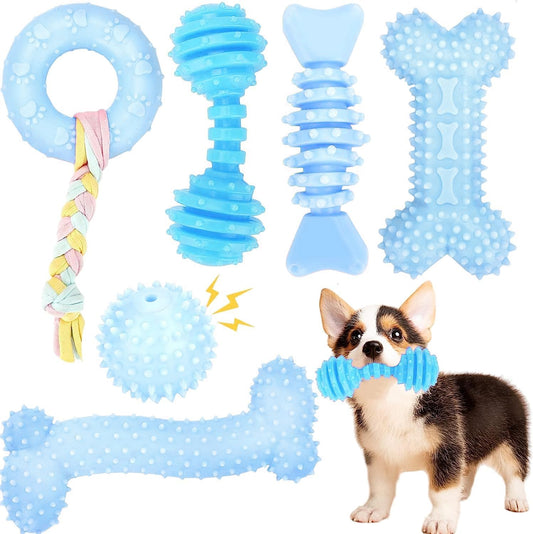 Puppy Toy Set (6-Pack) – Soft & Durable Chew Toys