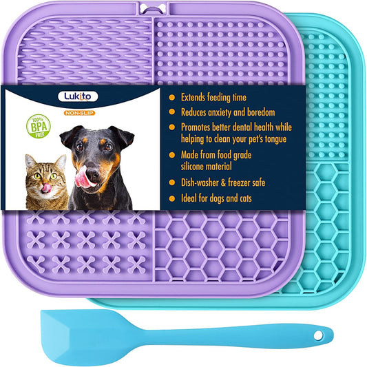 Dog Lick Mat 2-Pack – Anxiety Relief & Bath Distraction Pad