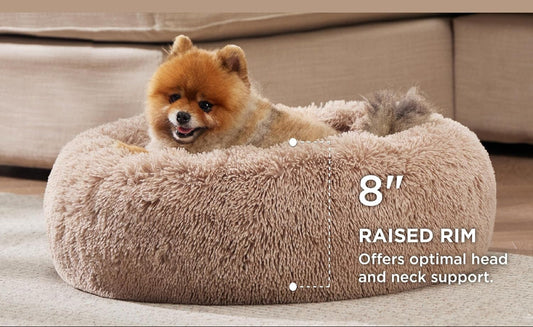 Calming Fluffy Donut Bed
