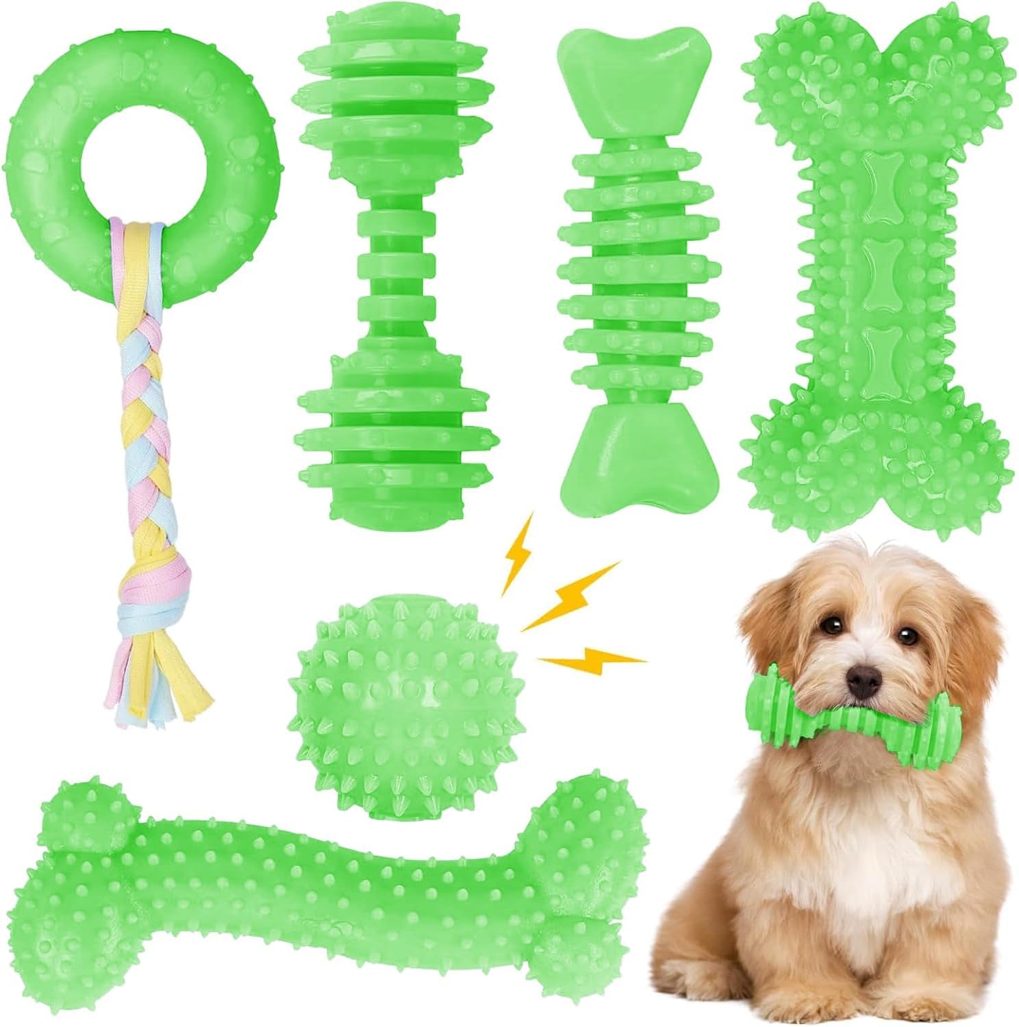 Puppy Toy Set (6-Pack) – Soft & Durable Chew Toys