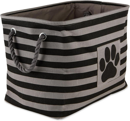 Striped Paw Storage Bin