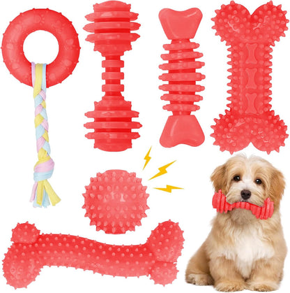 Puppy Toy Set (6-Pack) – Soft & Durable Chew Toys