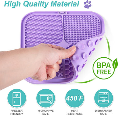Dog Lick Mat 2-Pack – Anxiety Relief & Bath Distraction Pad