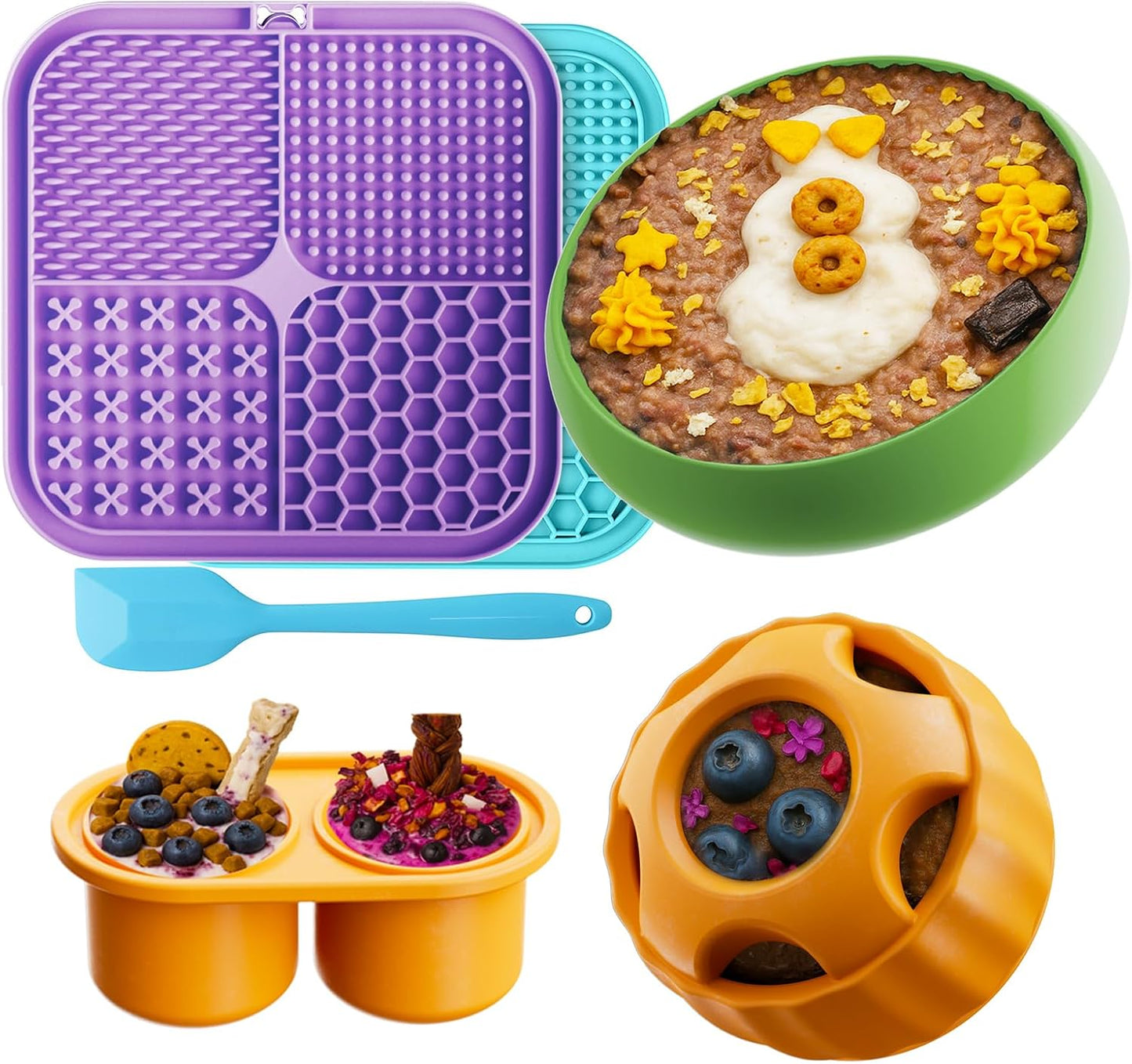 Dog Lick Mat 2-Pack – Anxiety Relief & Bath Distraction Pad