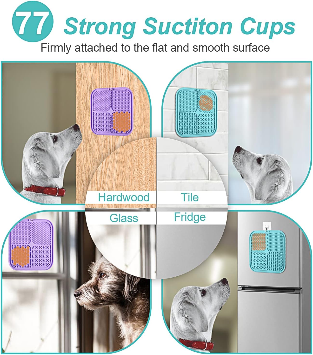 Dog Lick Mat 2-Pack – Anxiety Relief & Bath Distraction Pad