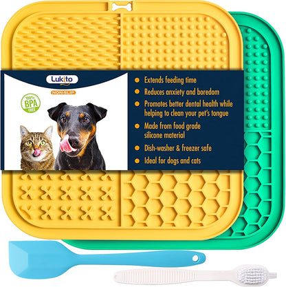 Dog Lick Mat 2-Pack – Anxiety Relief & Bath Distraction Pad