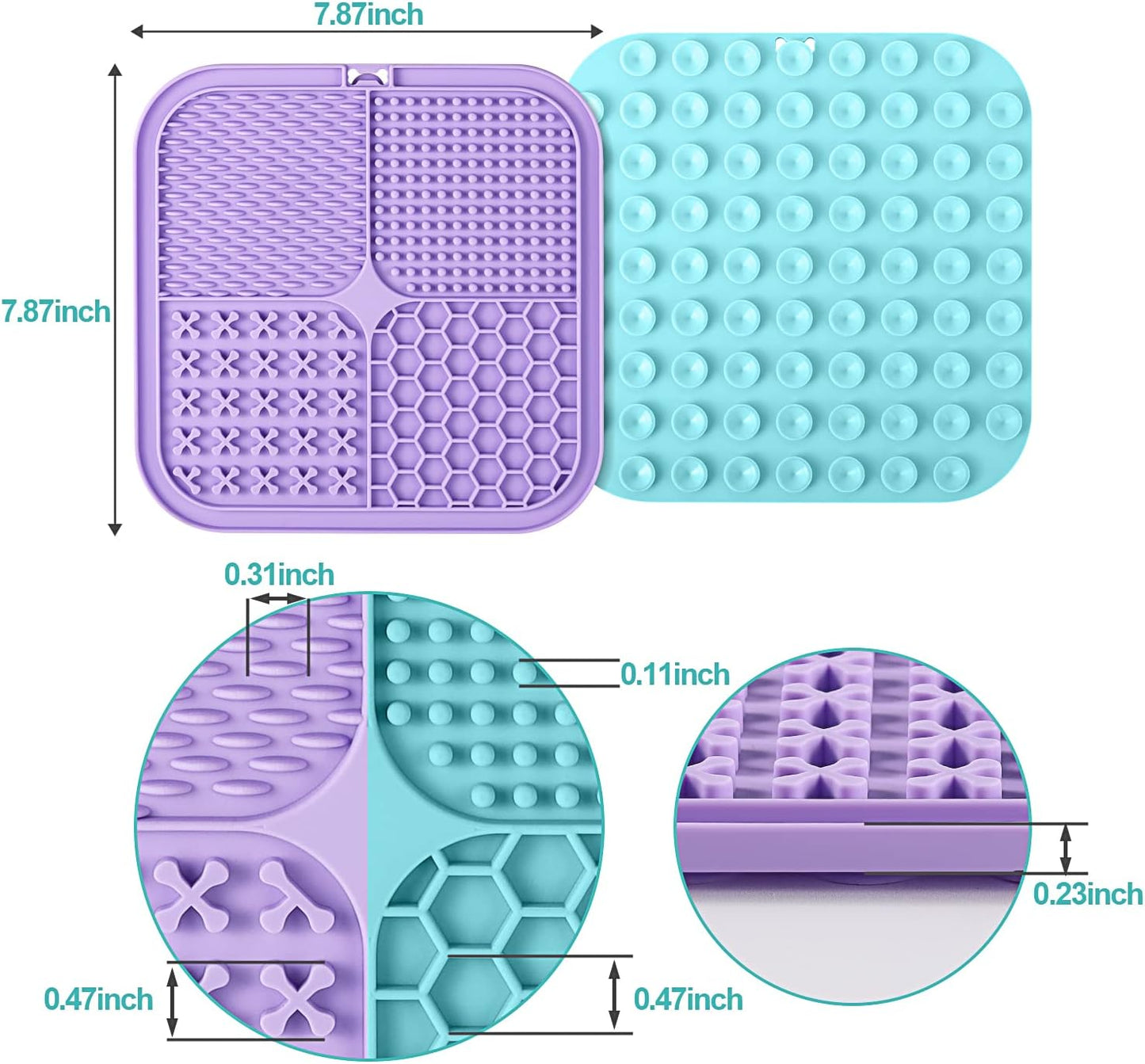 Dog Lick Mat 2-Pack – Anxiety Relief & Bath Distraction Pad
