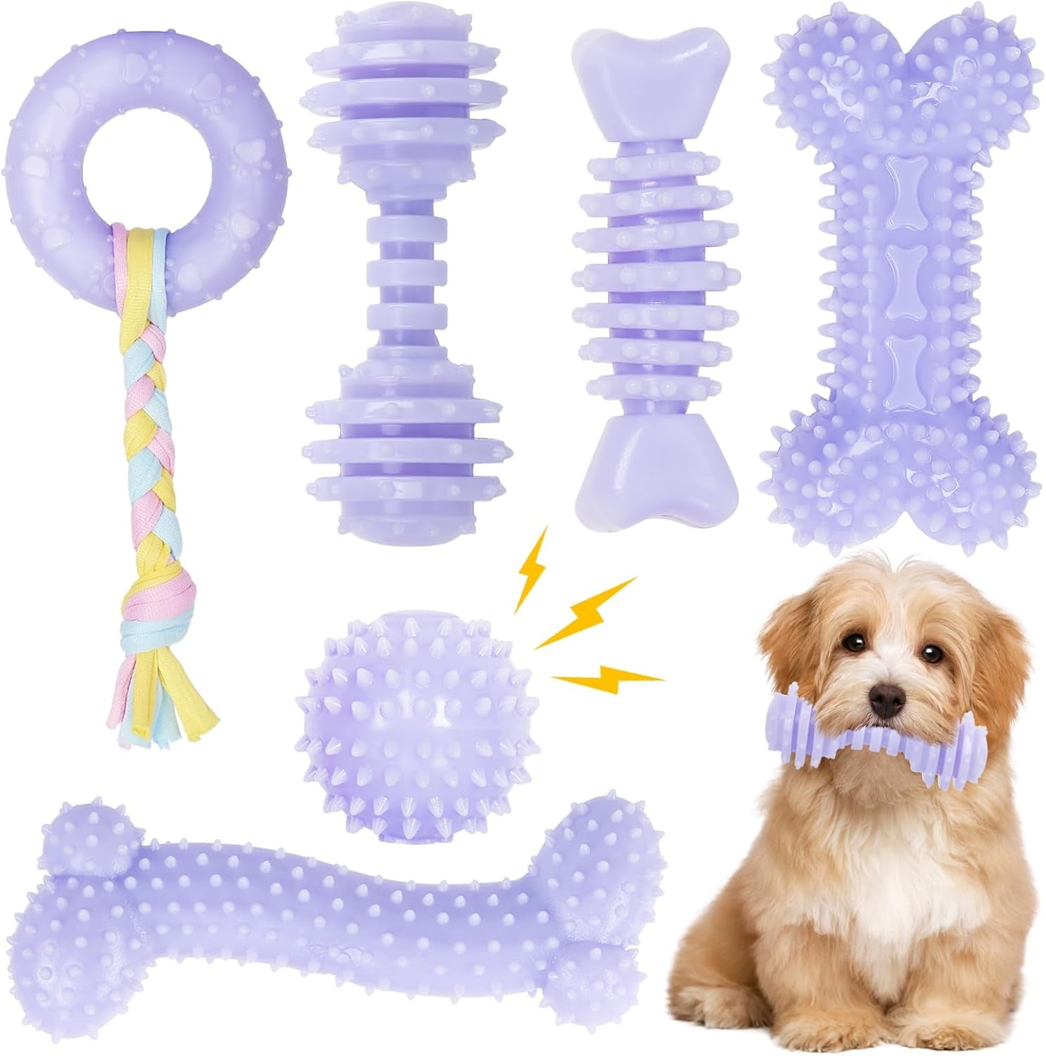 Puppy Toy Set (6-Pack) – Soft & Durable Chew Toys