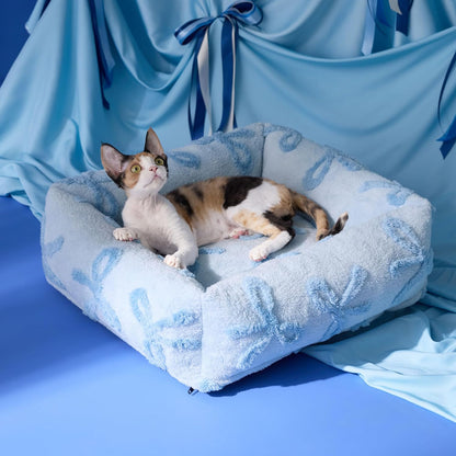 Cute Cozy Dog Bed – Washable Plush Orthopedic Sofa