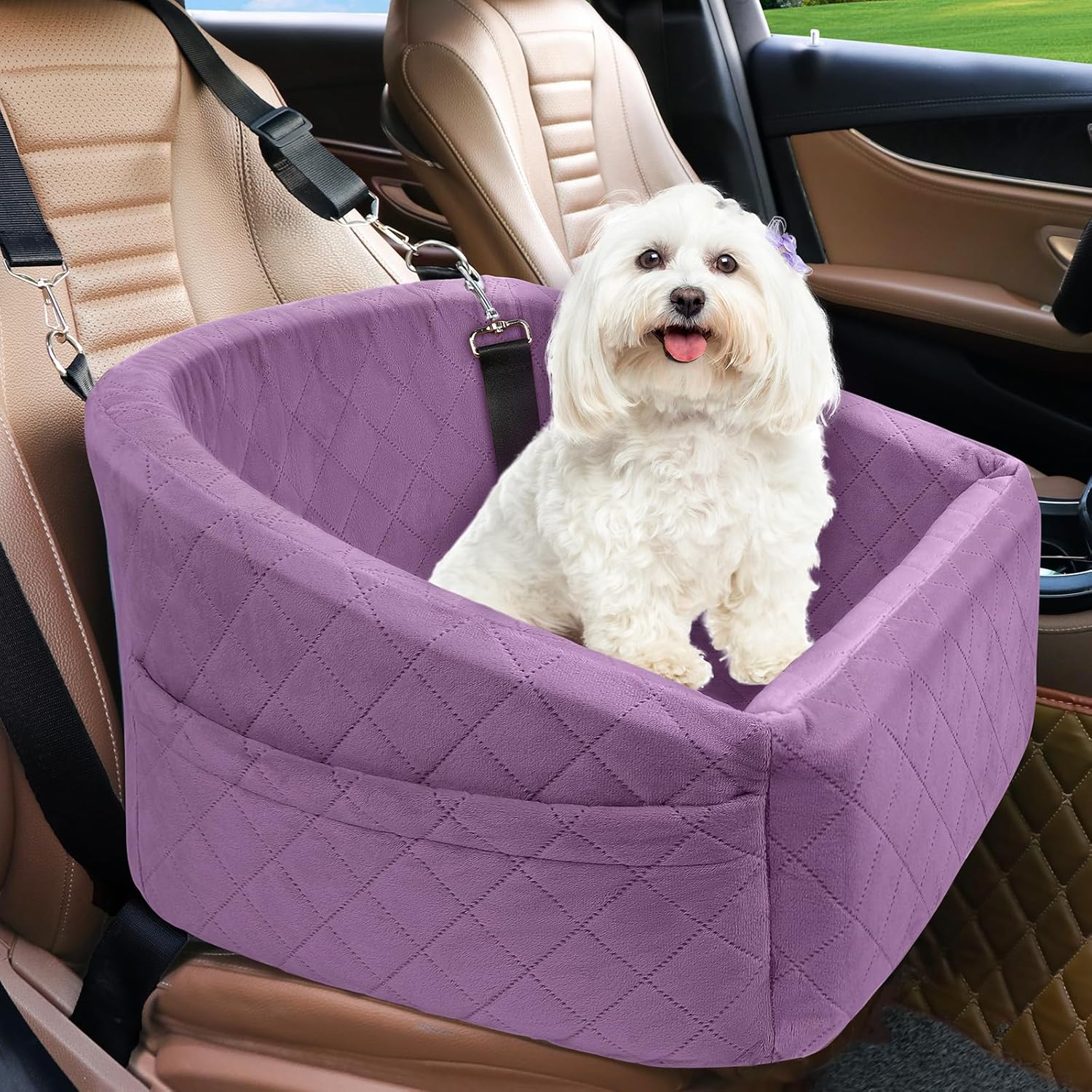 Dog Car Booster Seat – Washable Travel Bed