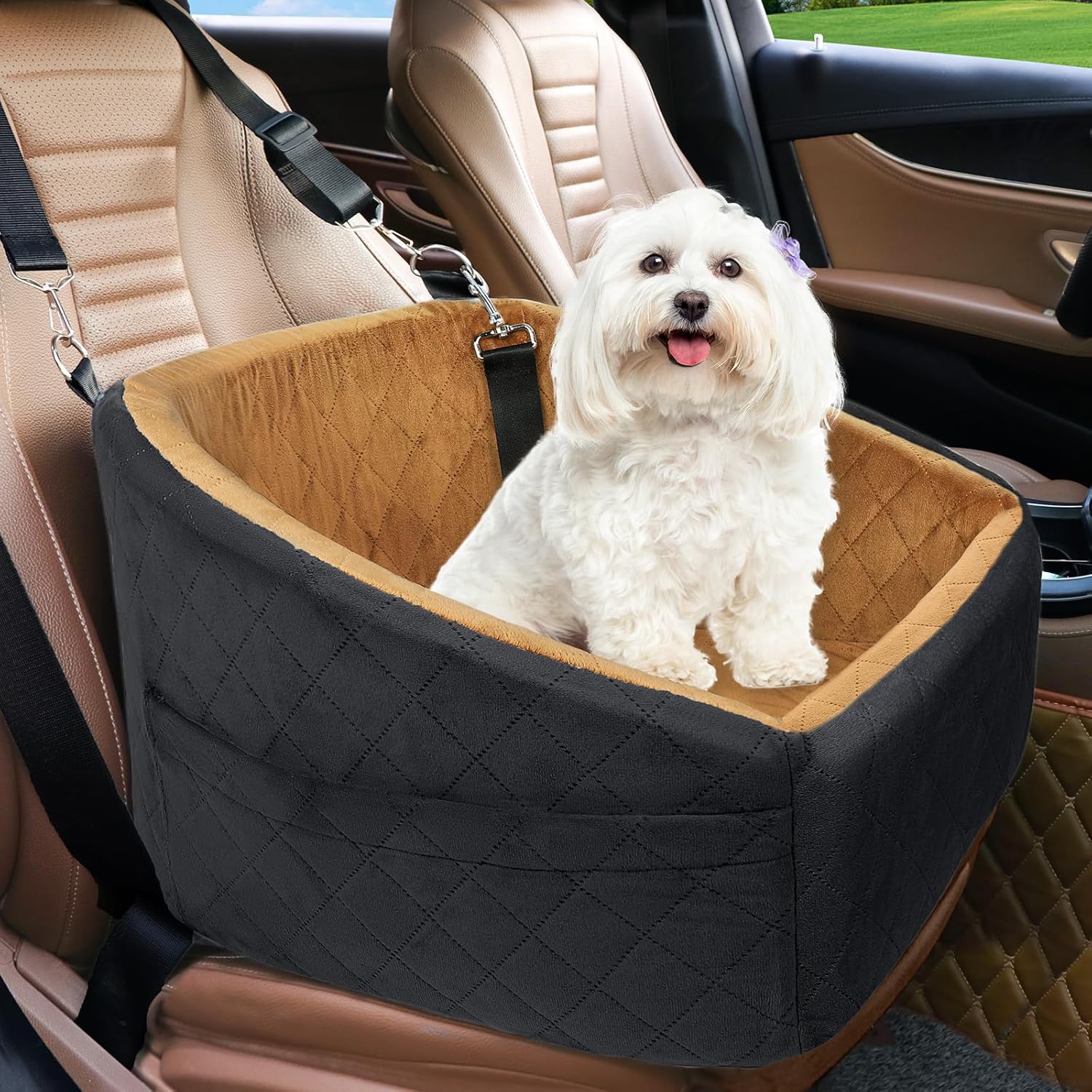 Dog Car Booster Seat – Washable Travel Bed