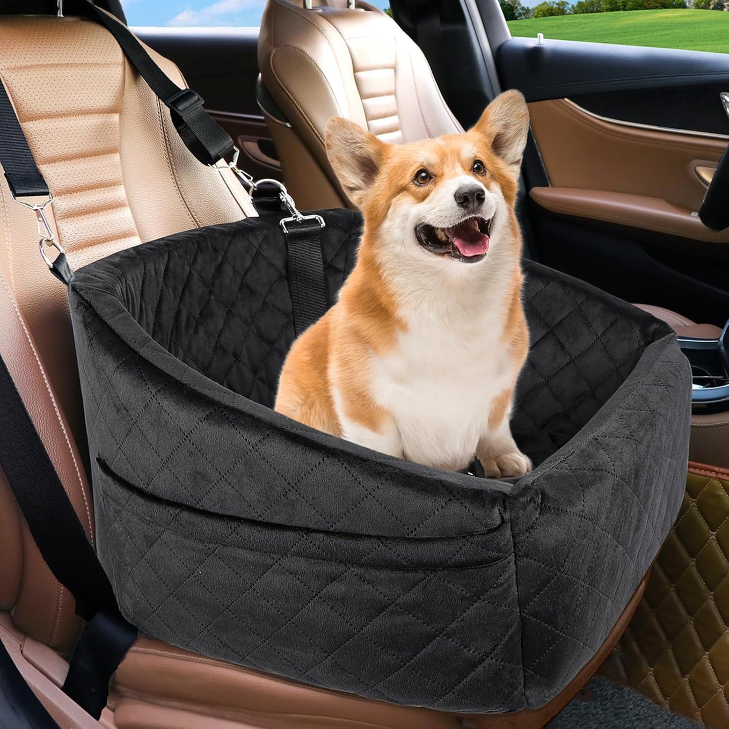 Dog Car Booster Seat – Washable Travel Bed