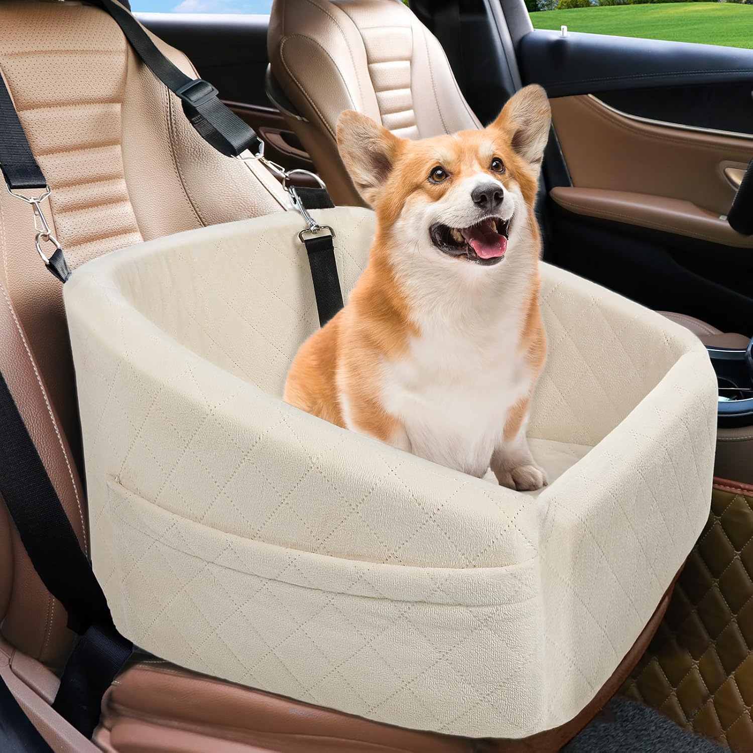 Dog Car Booster Seat – Washable Travel Bed