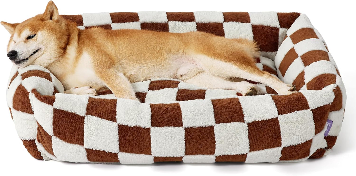 Cute Cozy Dog Bed – Washable Plush Orthopedic Sofa