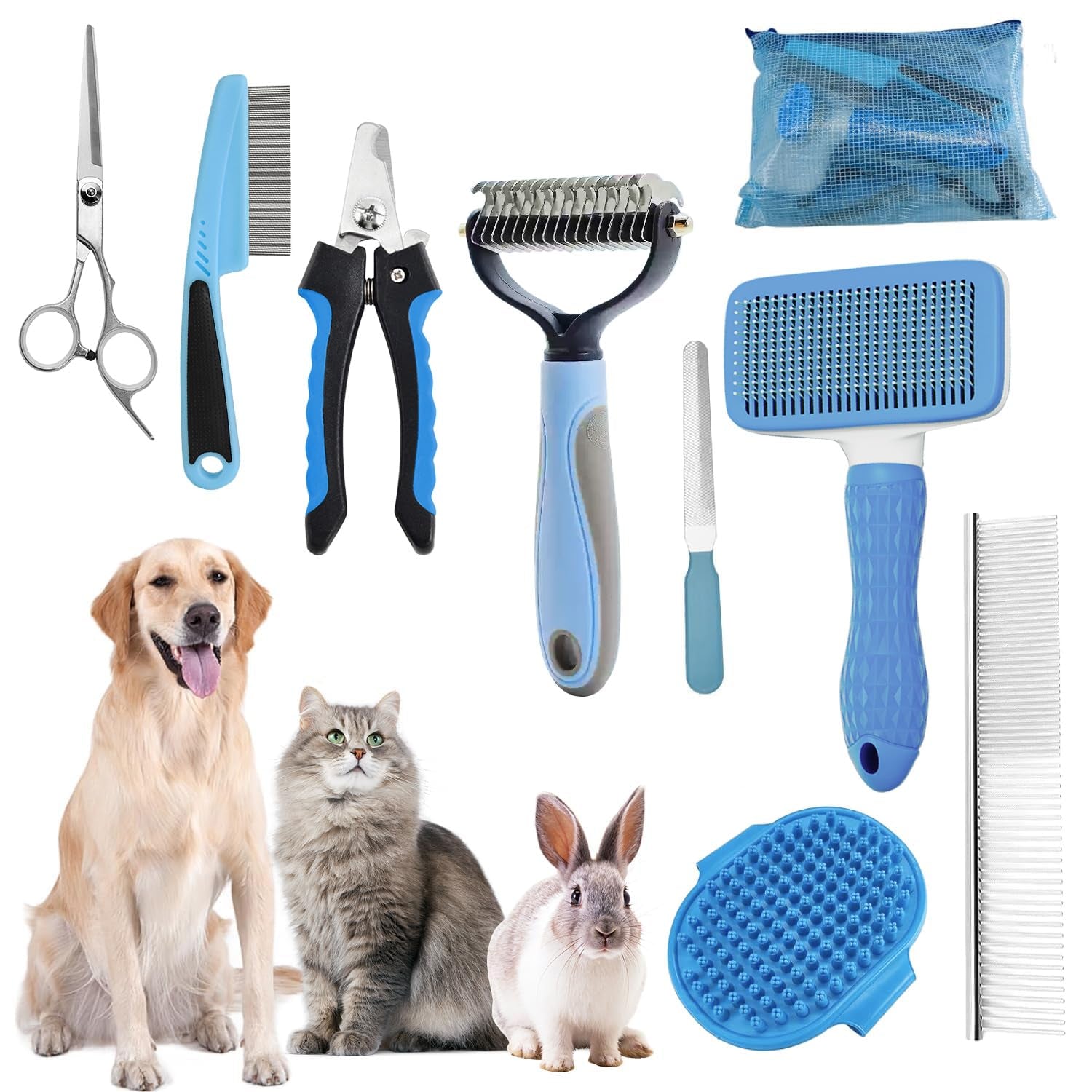 6-Piece Pet Grooming Brush Kit – Deshedding & Care Set