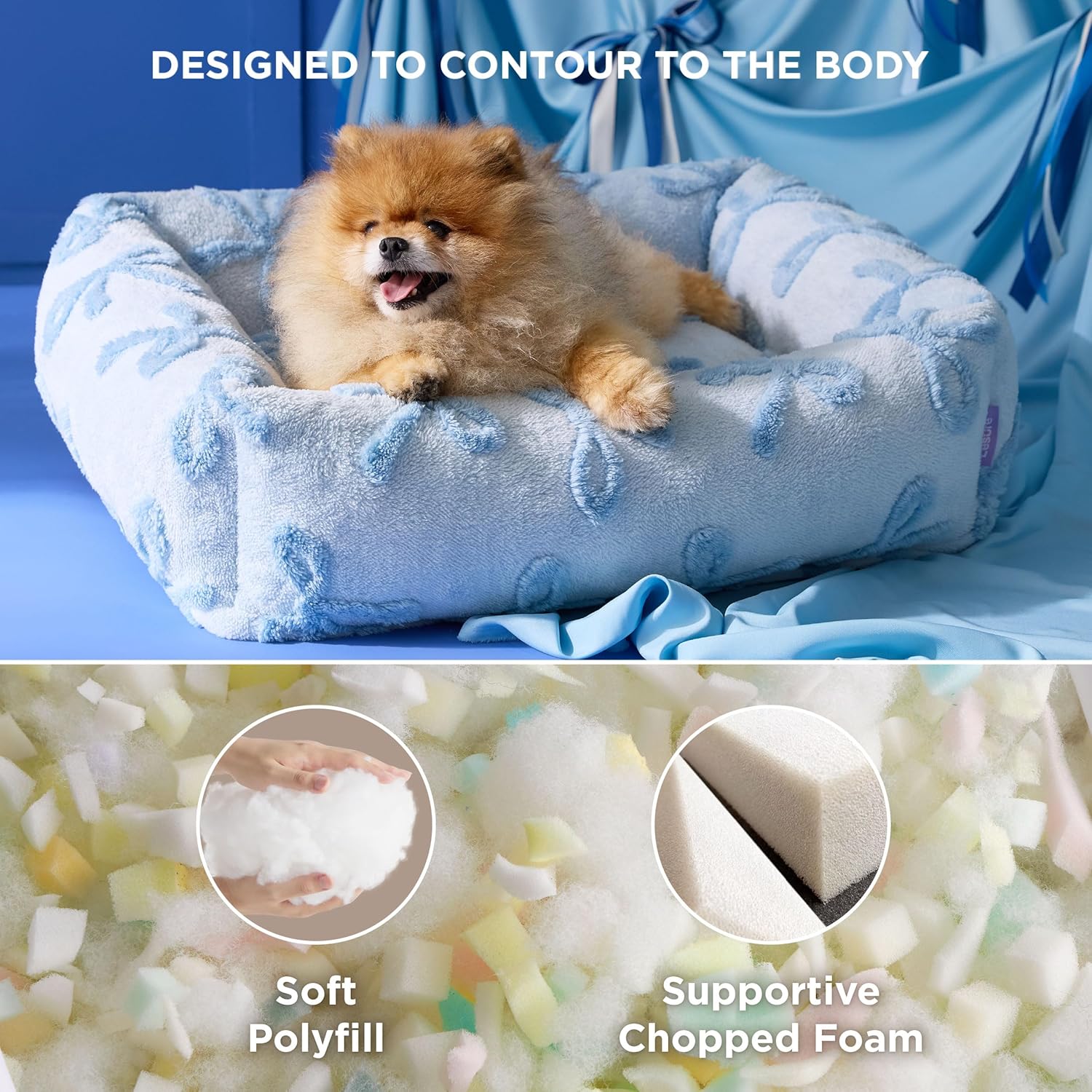 Cute Cozy Dog Bed – Washable Plush Orthopedic Sofa