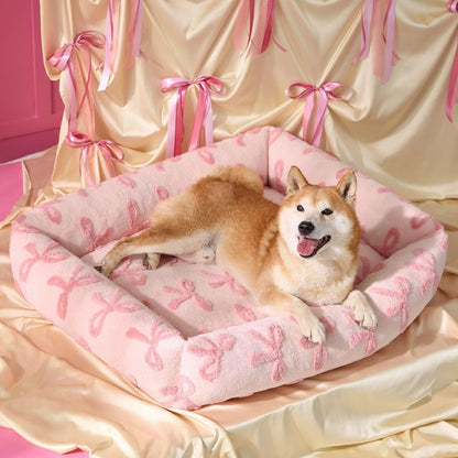 Cute Cozy Dog Bed – Washable Plush Orthopedic Sofa