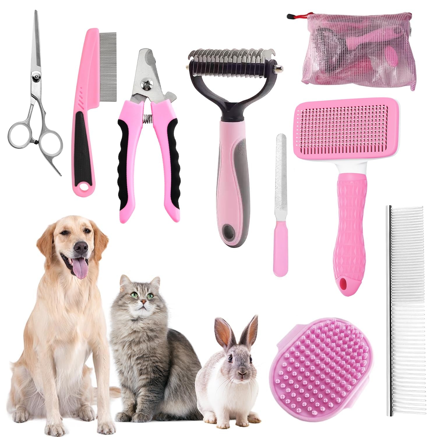 6-Piece Pet Grooming Brush Kit – Deshedding & Care Set