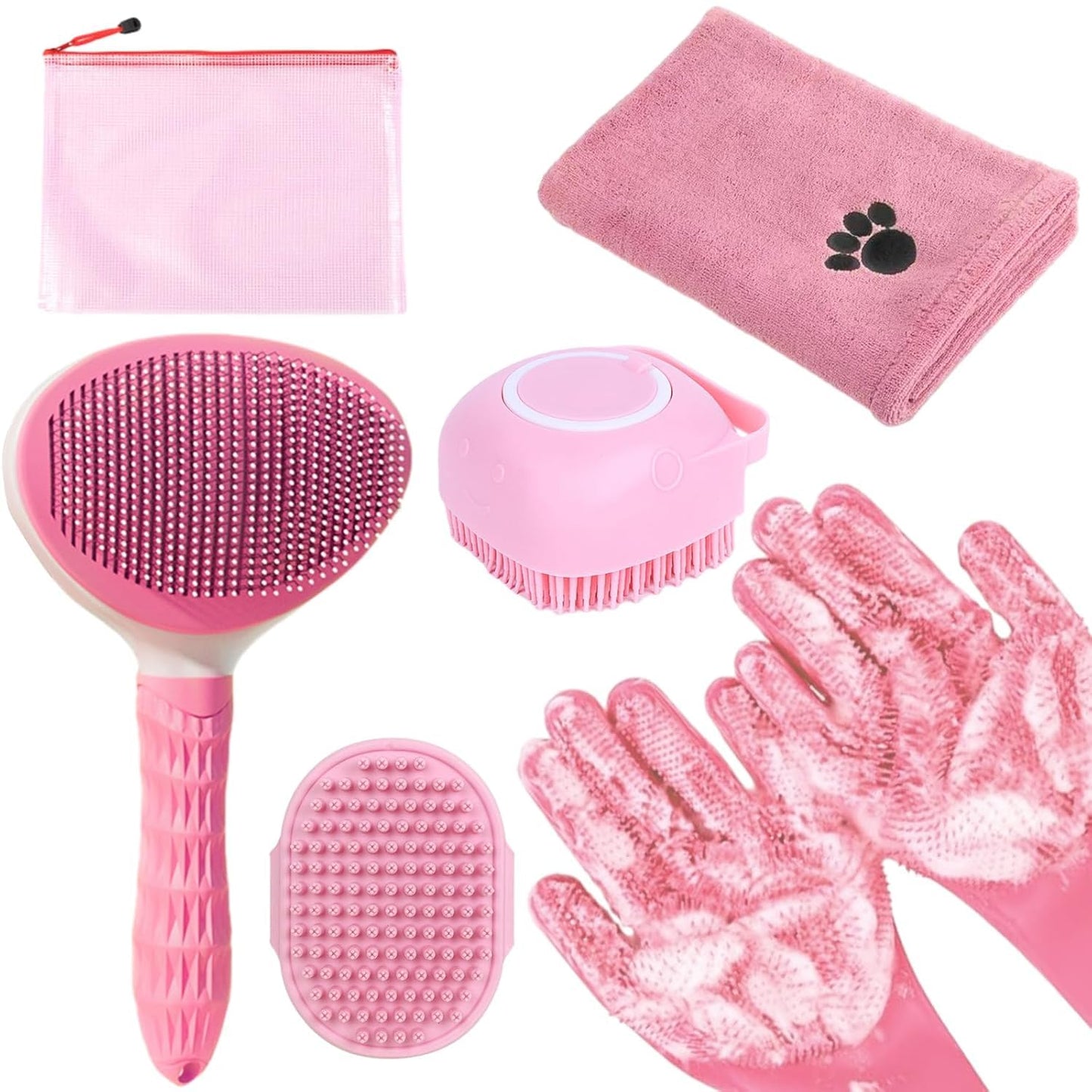 6-Piece Pet Grooming Brush Kit – Deshedding & Care Set