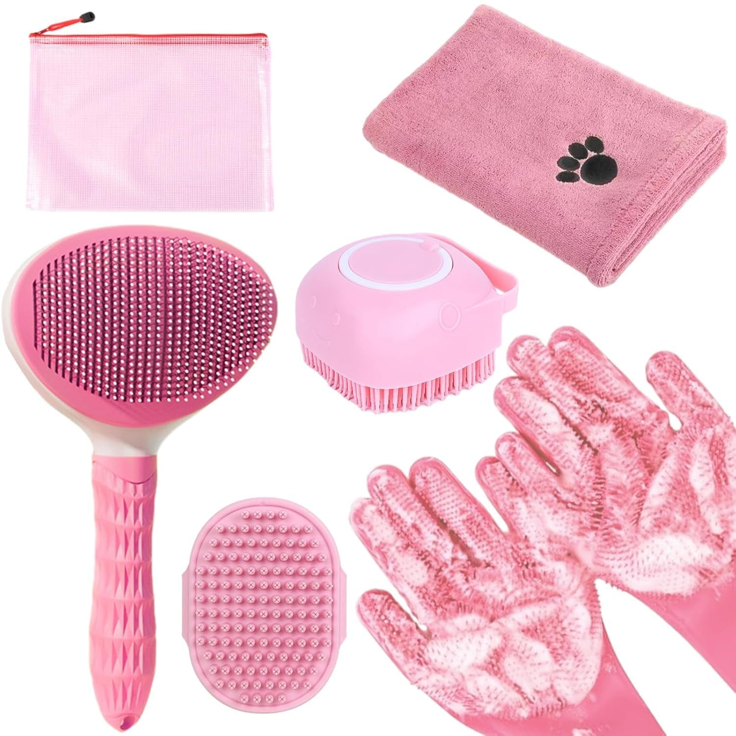 6-Piece Pet Grooming Brush Kit – Deshedding & Care Set