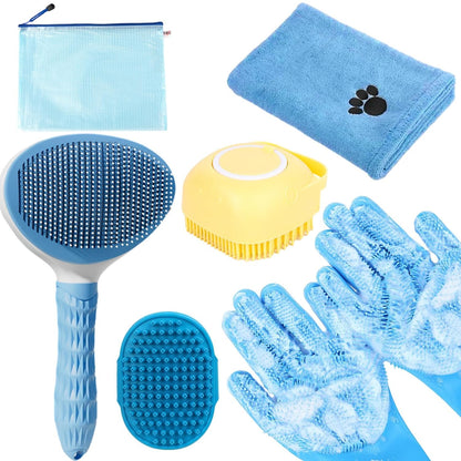 6-Piece Pet Grooming Brush Kit – Deshedding & Care Set