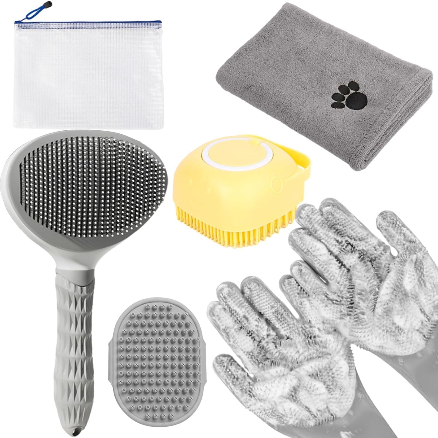 6-Piece Pet Grooming Brush Kit – Deshedding & Care Set