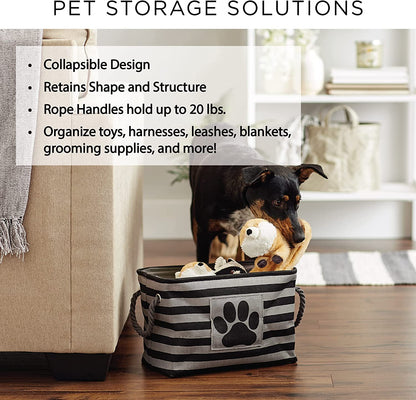Striped Paw Storage Bin