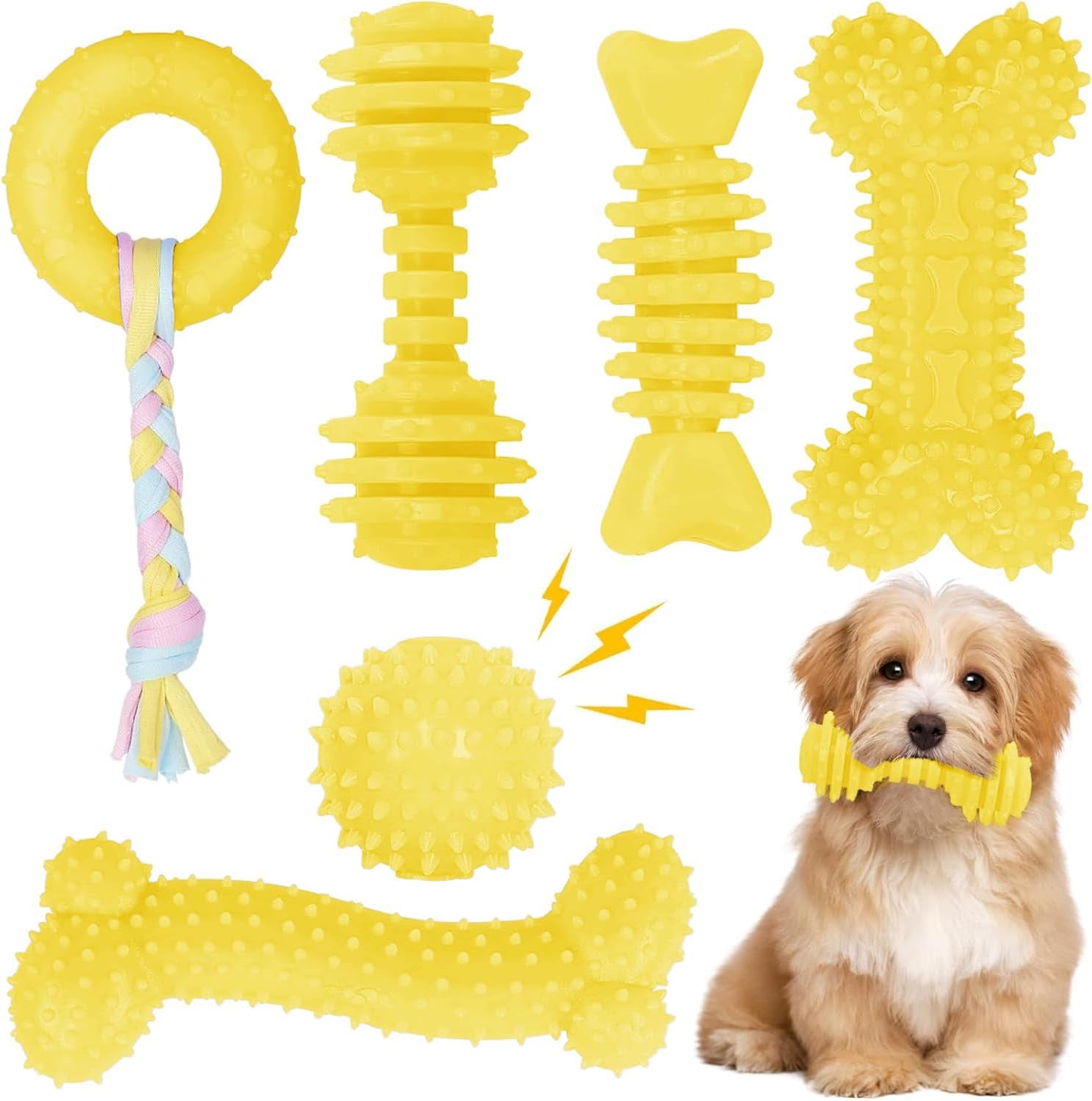 Puppy Toy Set (6-Pack) – Soft & Durable Chew Toys