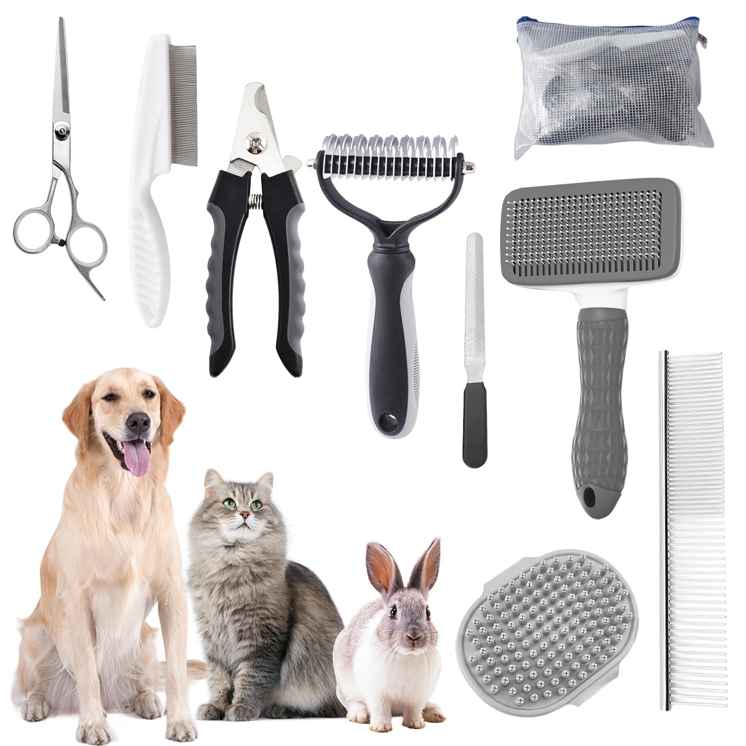 6-Piece Pet Grooming Brush Kit – Deshedding & Care Set